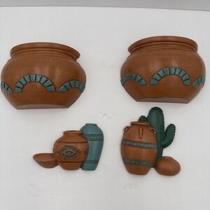 VTG But wood  Wall Decor Homeco /Home Interior Lot of 4 circa 1980